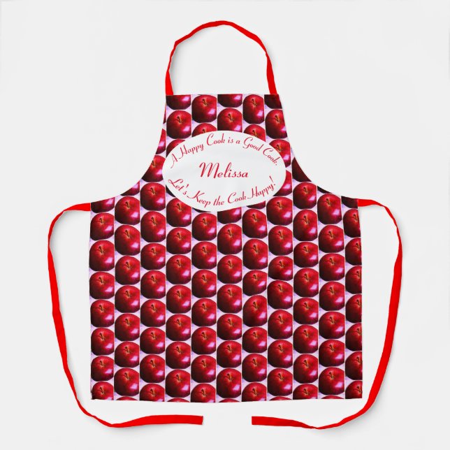 Tablier Cute Pomme personnalisée (Recto)