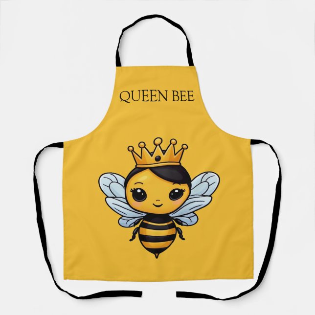 Tablier Cute Queen Bee Personnaliser Apron (Recto)