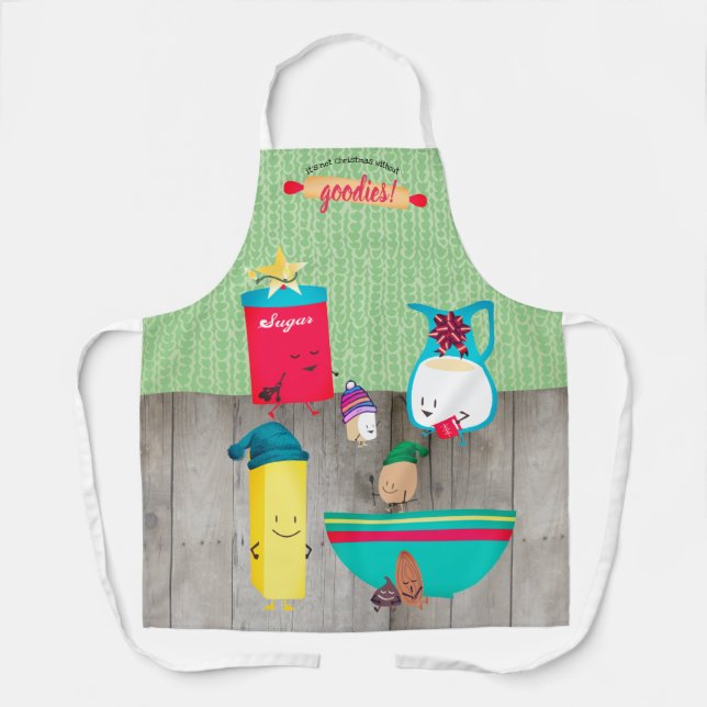 Tablier Cute rétro cuisine de cuisson ustensiles cuisine d (Recto)