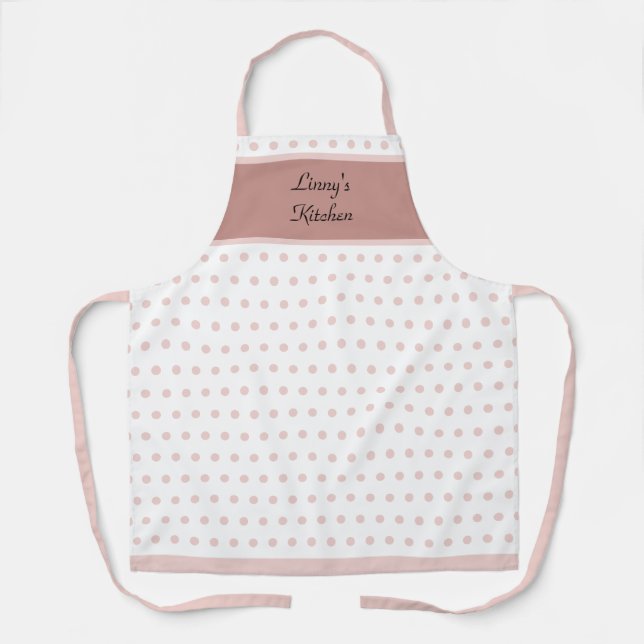 Tablier Cute Retro Whisper Rose Pote Apron (Recto)