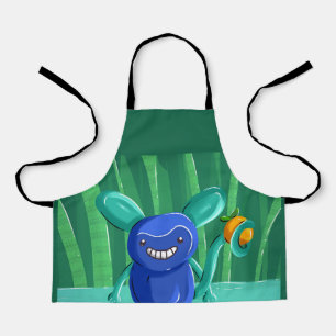 Tablier Cute souriant peinture magique de singe