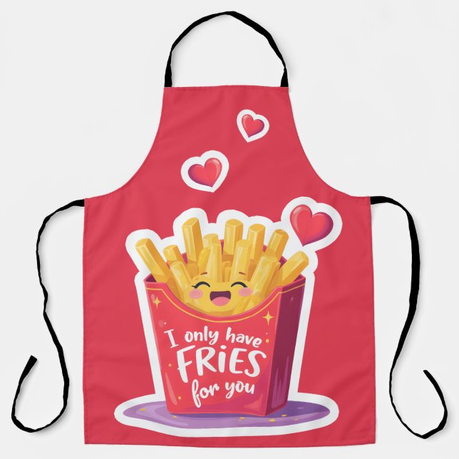 Tablier Cute Valentine French Fries Pun (Recto)