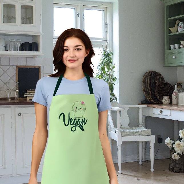 Tablier Cute Vegan Mushroom (Créateur téléchargé)
