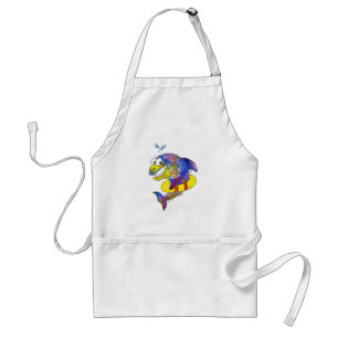 Tablier Cute Whimsical Requin coloré en flotteur