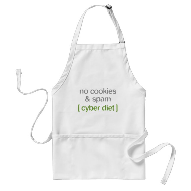 Tablier Cyber Diet - Pas de cookies et de spam (Devant)