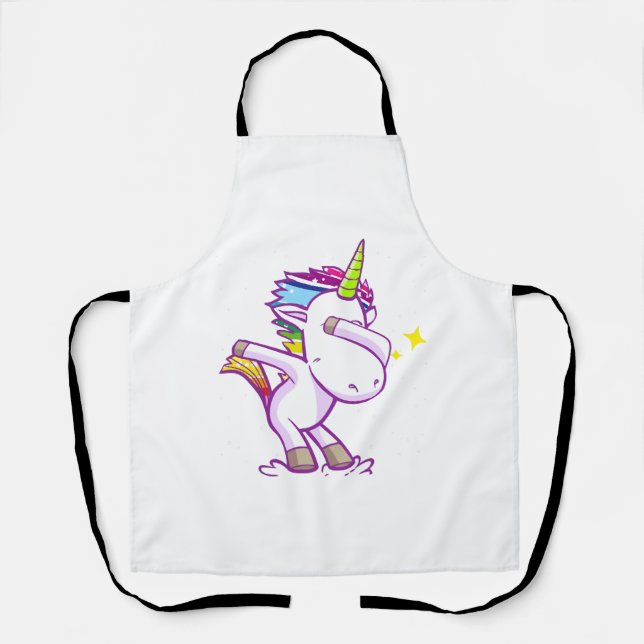 Tablier Dabbing Dab Dancing Unicorn - la licorne dabbing (Recto)
