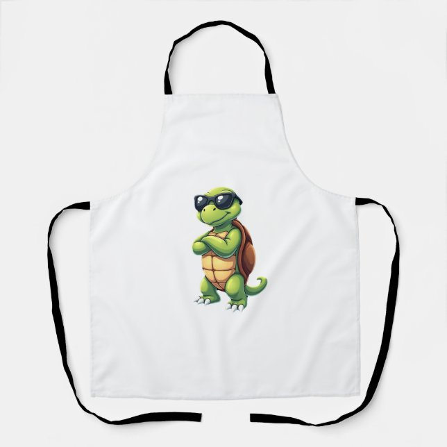 Tablier Dabbing Sea Turtle Animal Lover Save The Turtles ( (Recto)