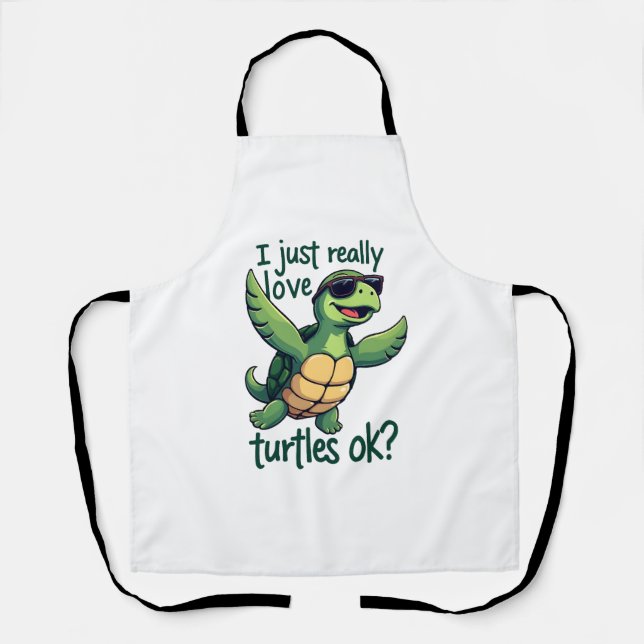 Tablier Dabbing Sea Turtle J'Aime Vraiment Les Tortues Ok_ (Recto)