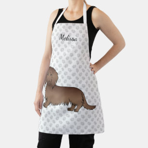 Tablier Dachshund à longs poils au chocolat Chien de dessi