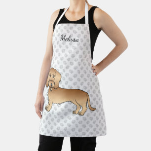 Tablier Dachshund à poil dur blé de froment Dessin animé d