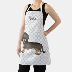 Tablier Dachshund à poil dur sanglier de dessin animé Chie