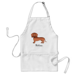 Tablier Dachshund à poil lisse rouge Chien de dessin animé