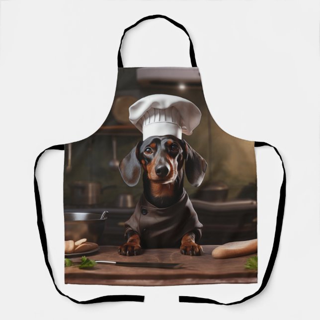 Tablier Dachshund Chef Weiner Chien (Recto)