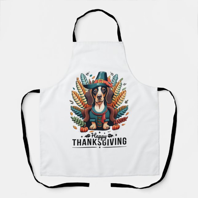 Tablier Dachshund Chien Weiner Turquie Costume Thanksgivin (Recto)