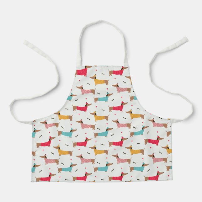 Tablier Dachshunds en Sweaters Motif de vacances (Recto)