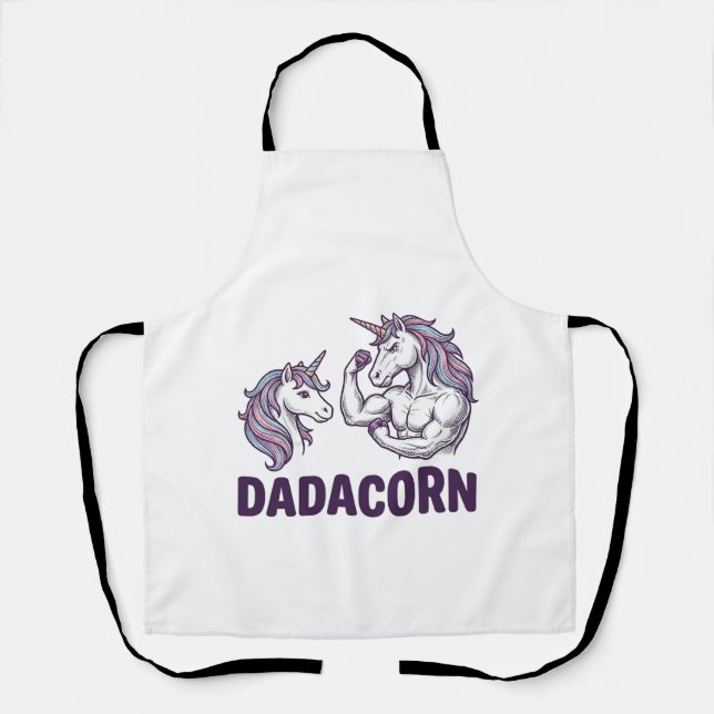 Tablier Dadacorn Licorne Drôle Papa Conception de Chemise  (Recto)
