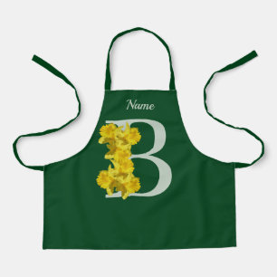 Tablier Daffodique Monogramme Initial B Votre Nom