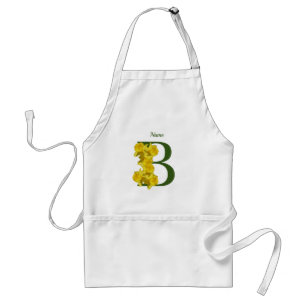 Tablier Daffodique Monogramme Initial B Votre Nom