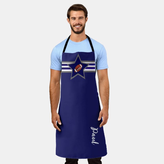 Tablier Dallas Football Fan Customizable Design (Porté)