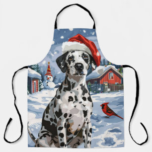 Tablier Dalmatie Winter Wonderland Noël Joie