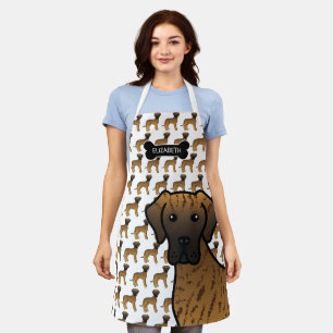 Tablier Dame Great Dane Brun Poil Cartoonesque & Nom