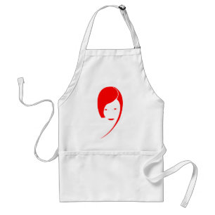 Tablier dame rouge