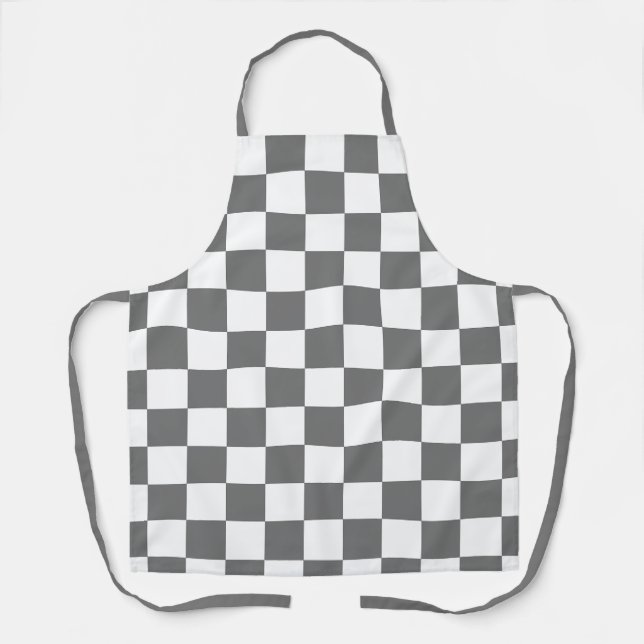Tablier Damier gris classique (Recto)