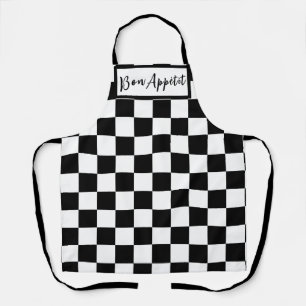 Tablier Damier noir et blanc