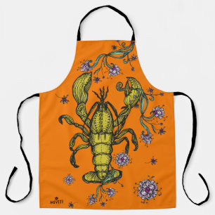 Tablier d'amour au homard en orange