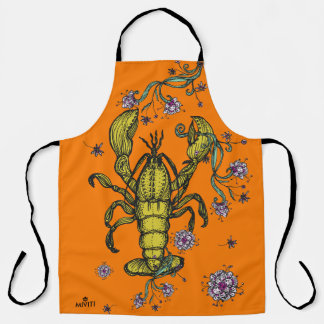 Tablier d'amour au homard en orange