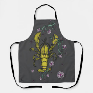 Tablier d'amour de homard en gris