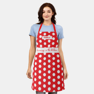 Tablier "Dancing in the Kitchen" - Red Polka Dot