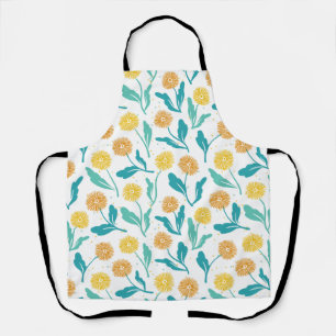 Tablier Dandelion jaune motif floral - Inspiré par la natu