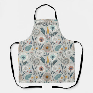 Tablier Dandelion Whimsical & Floral Folal Art sans coutur