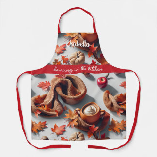 Tablier "Danser dans la cuisine" - Automne cosy