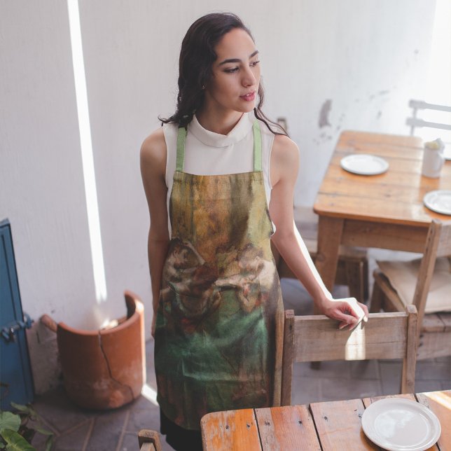Tablier Danseurs, Rose et Vert par degrés, Art (Créateur téléchargé)