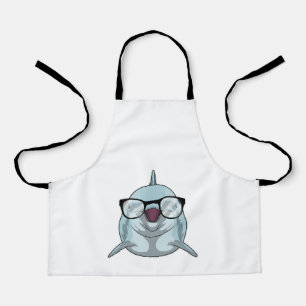 Tablier Dauphin Nerd avec lunettes