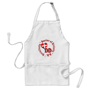 TABLIER DD ACRONYME CIRCULAIRE LOGO MÉDECIN DE DIVINITÉ