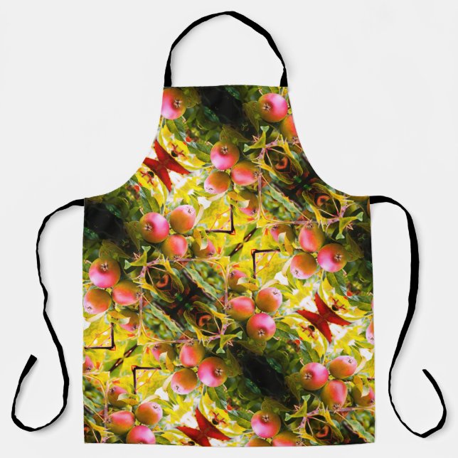 Tablier De belles pommes festives en art (Recto)