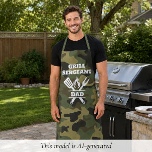 Tablier de camouflage Sergent de Grill Funny