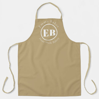 Tablier de chef Monogram Beige personnalisé avec l