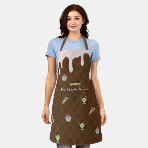 Tablier de crème glacée couleur chocolat