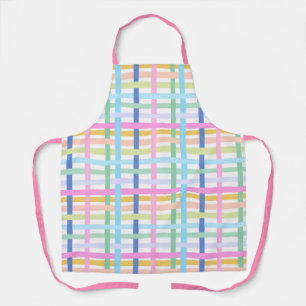 Tablier de cuisine à carreaux arc-en-ciel vif - Ma