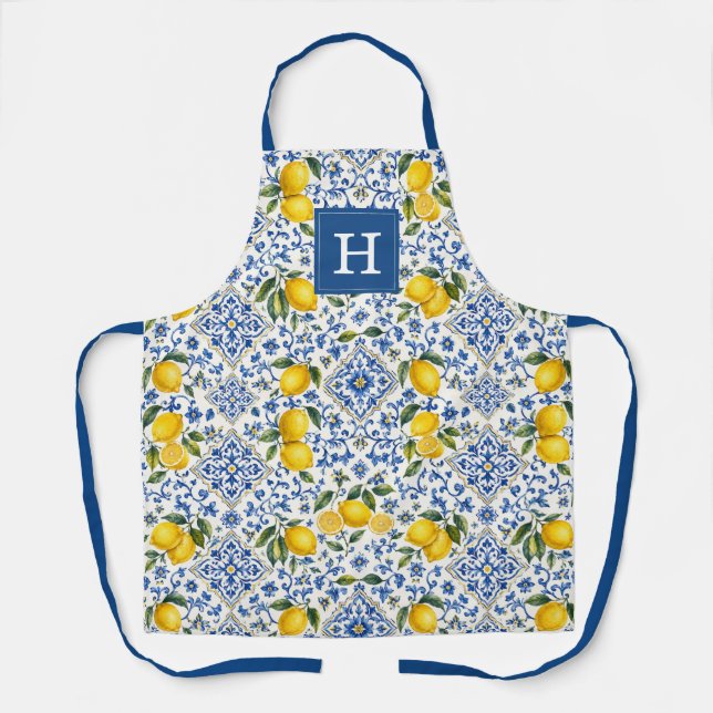 Tablier de cuisine citrons décoratifs (Recto)