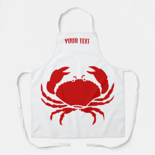 Tablier de cuisine crabe rouge pour homme ou femme