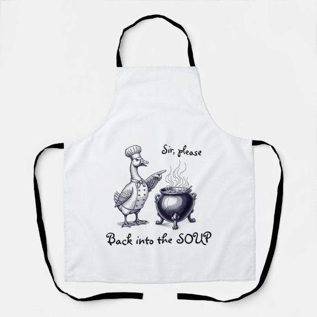 Tablier de cuisine drôle pour chef avec impression (Recto)