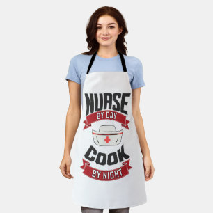 Tablier de cuisine humoristique 'Infirmière le jou