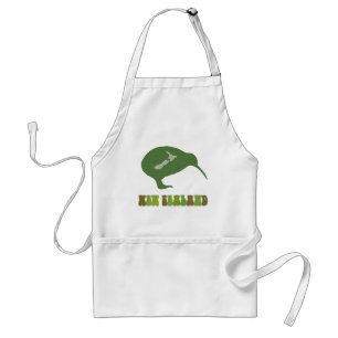 Tablier de cuisine néo-zélandais vert Kiwi