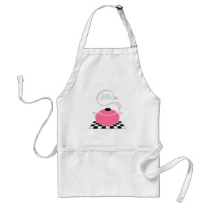 Tablier de cuisine personnalisé par pot rose de