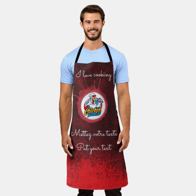 Tablier de cuisine Poulet Grill Master (Porté)
